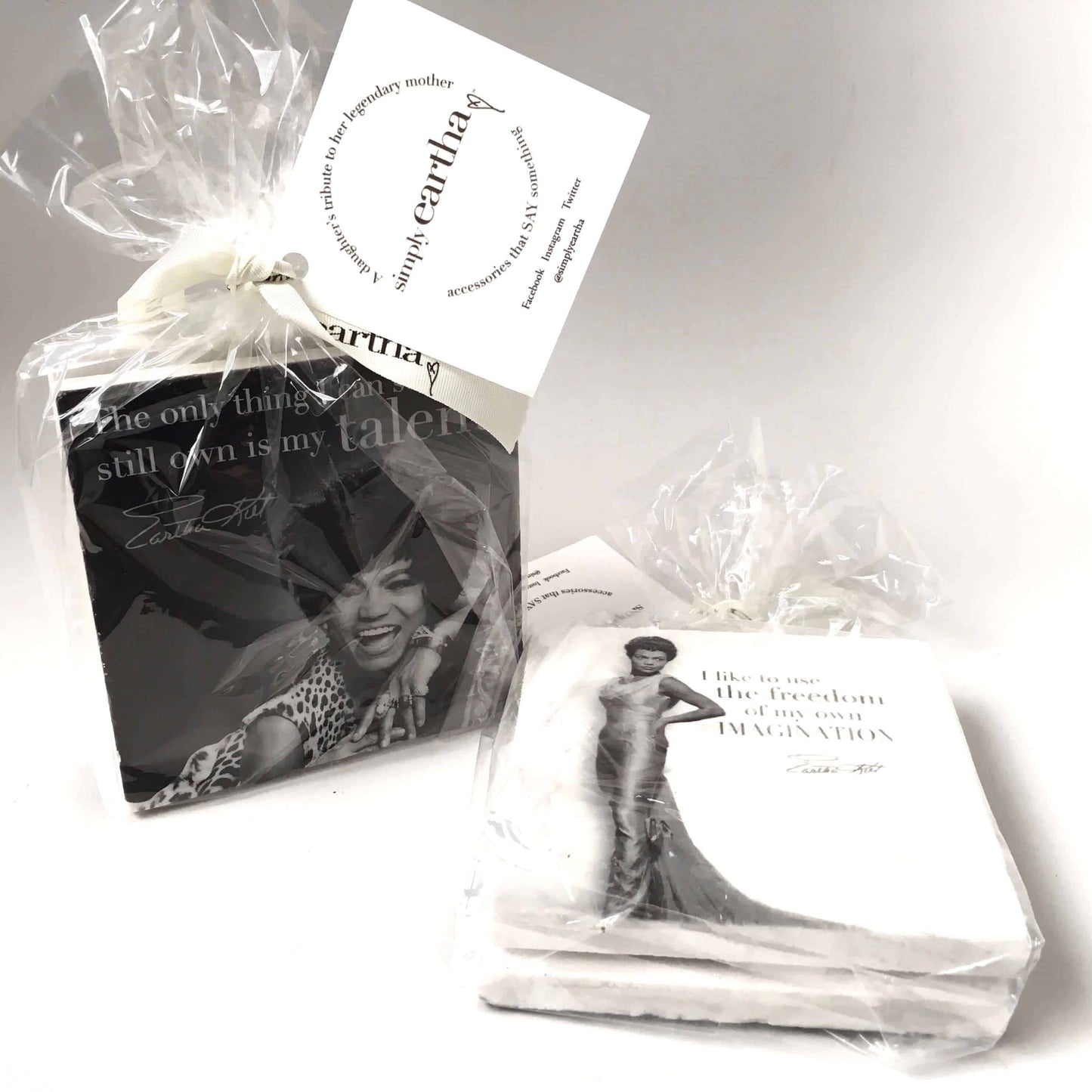 Eartha Kitt Kittism coaster set