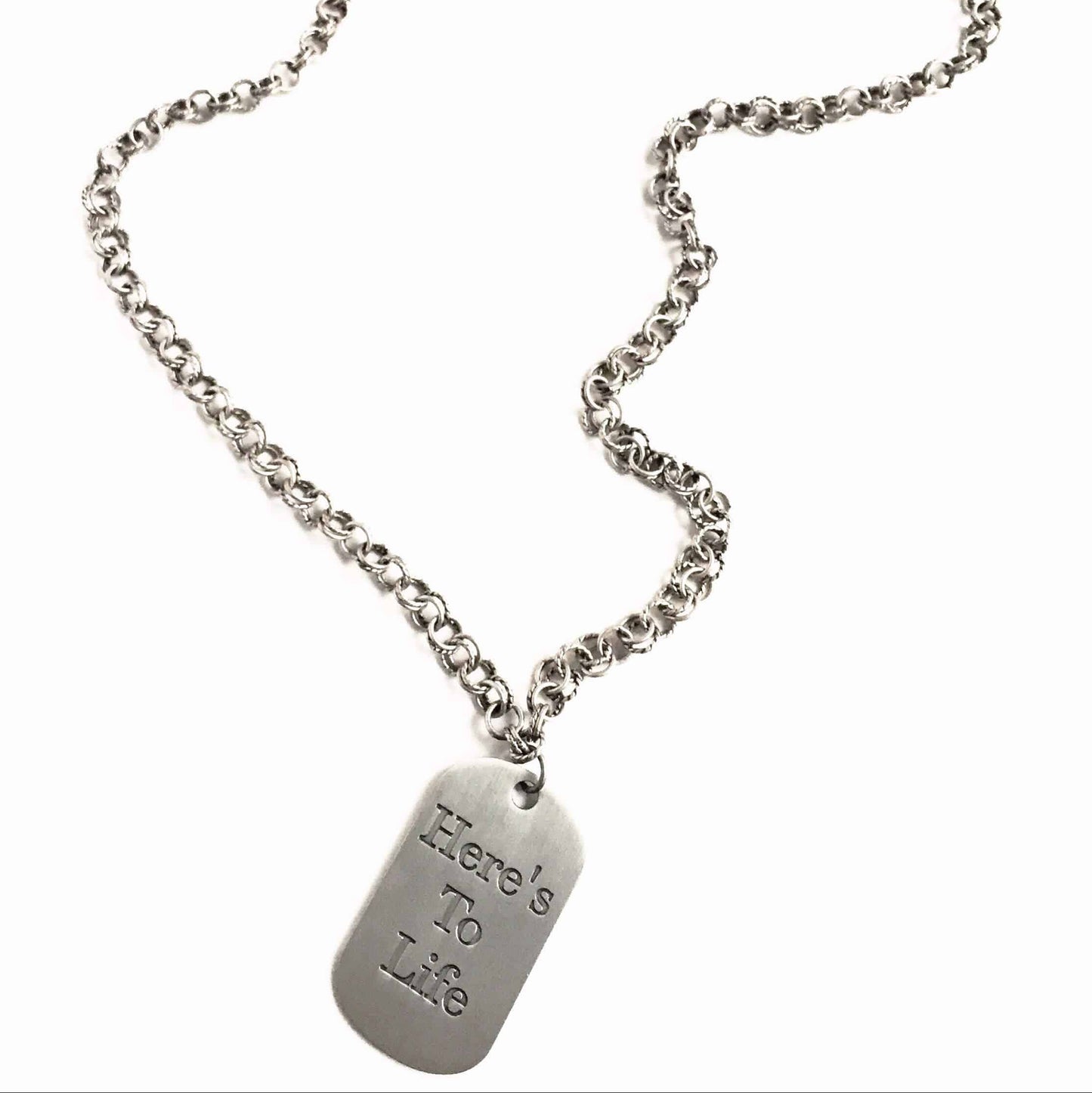 Heart dog tag necklace by Simply Eartha