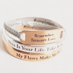 Eartha Kitt's words on Simply Eartha bracelet