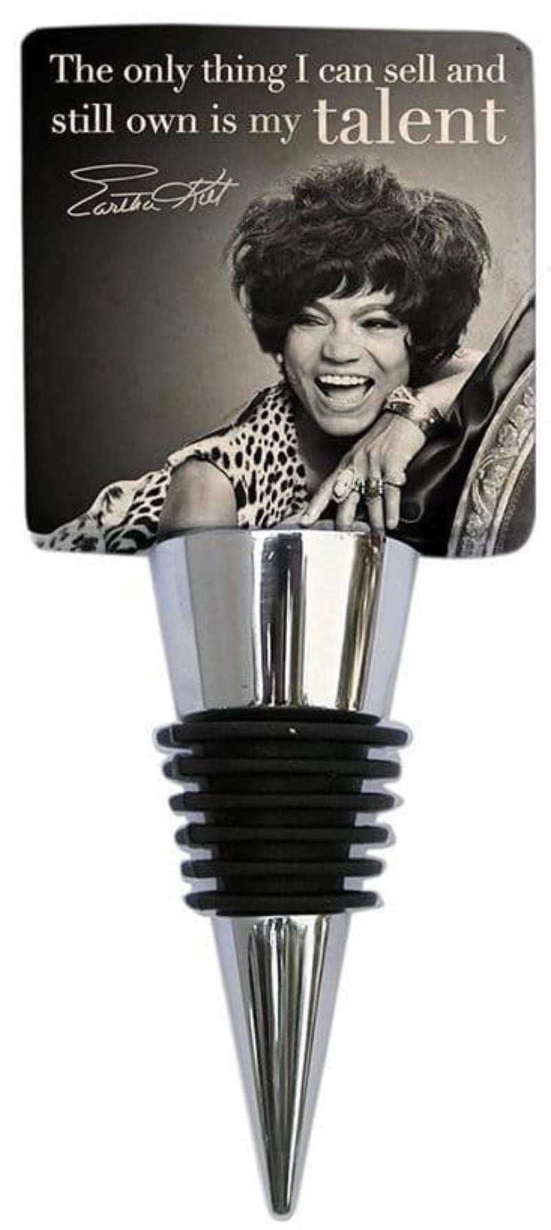 Eartha Kitt Kittism bottle stopper