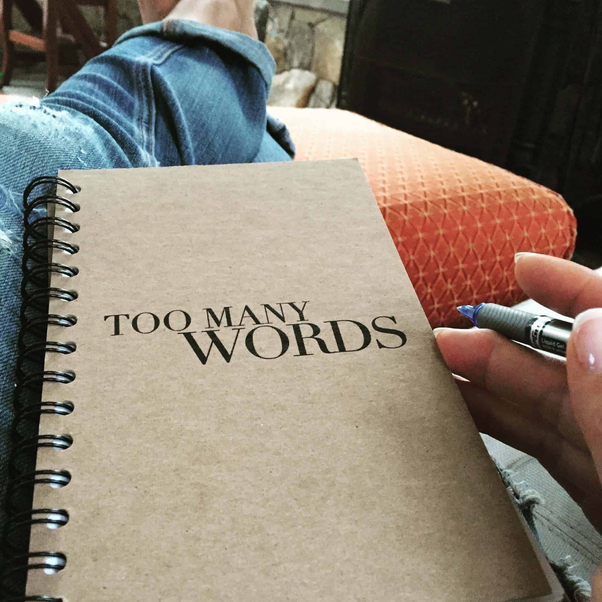 Too Many Words notebook